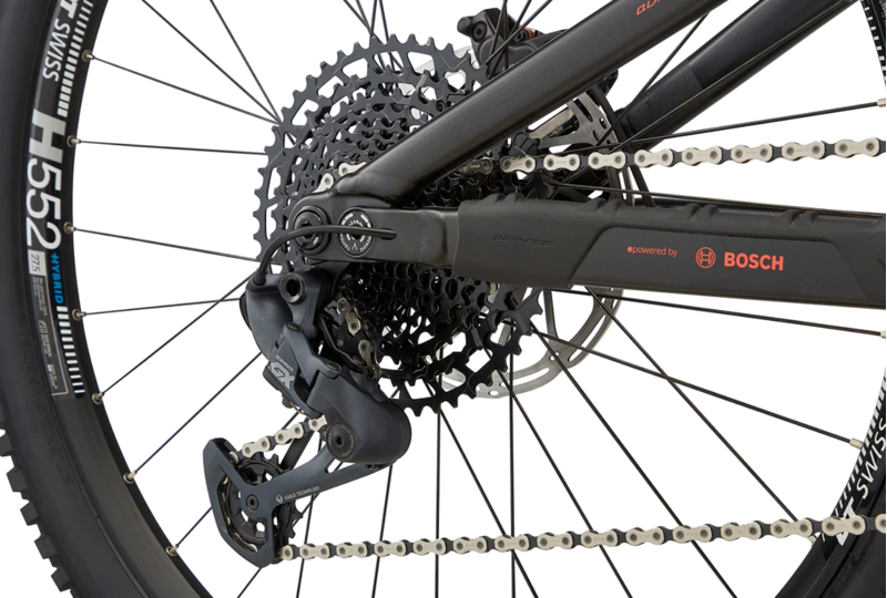 Whyte E-180 S Mx  Electric Mountain Bike 2023 in Matt Black with Chilli Grey-4